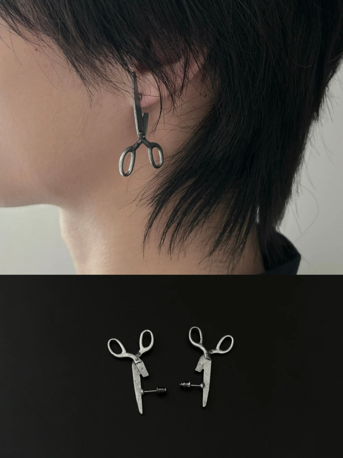 Alloy Vintage Scissor Earrings