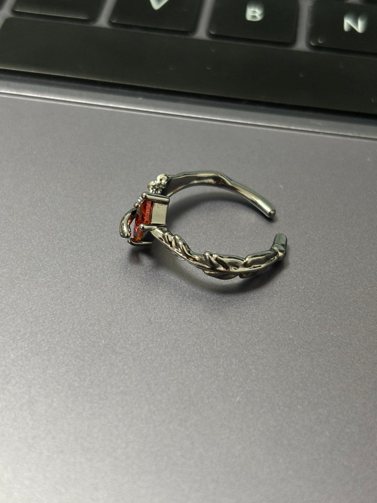 The Knave’s Goth Crimson Gem Ring