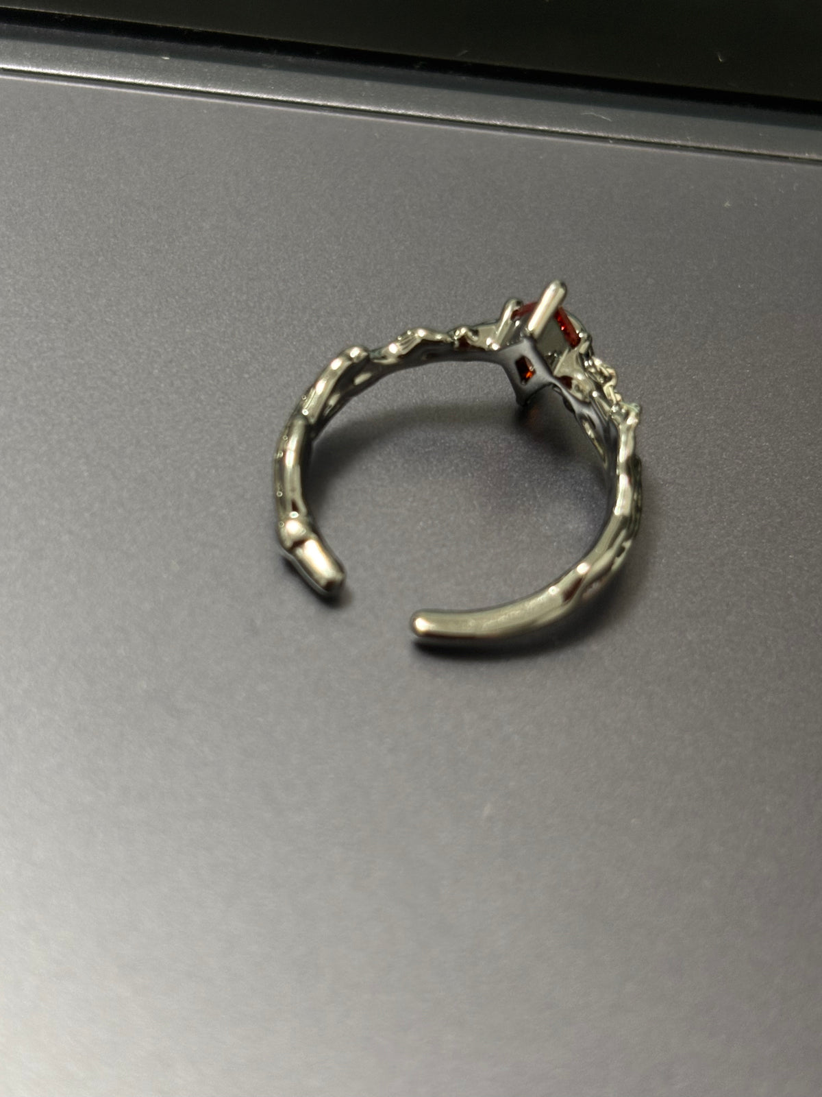 The Knave’s Goth Crimson Gem Ring