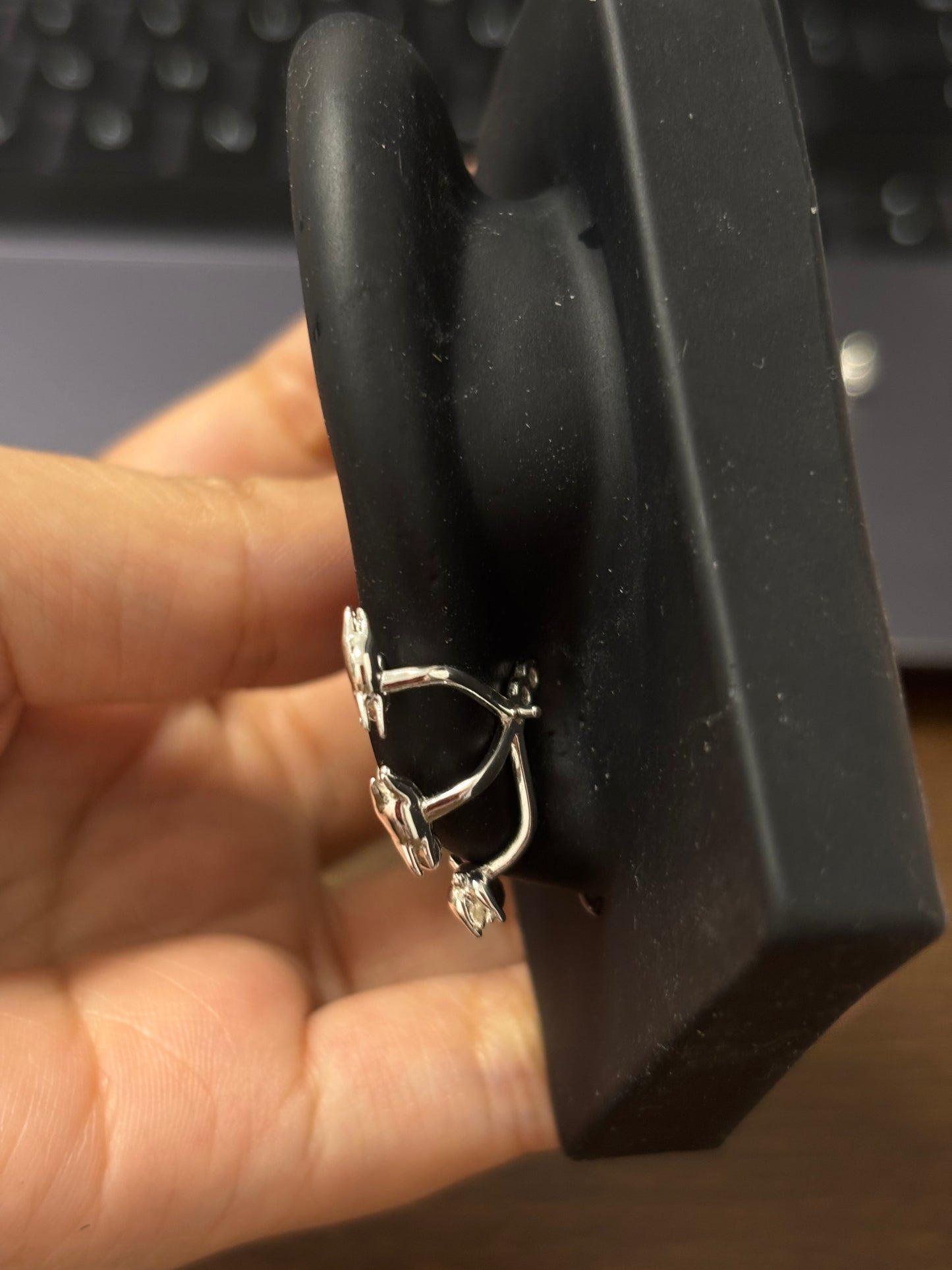 Sweet Bow & Running Rabbit Stud Earrings