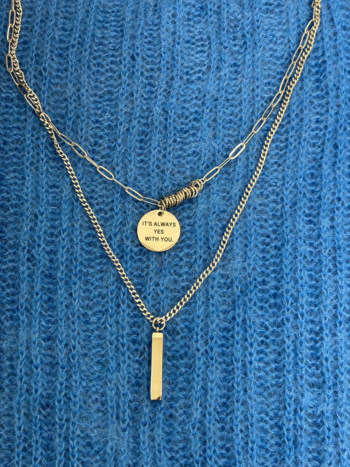 AFTG Neil Josten Double Layer Necklace