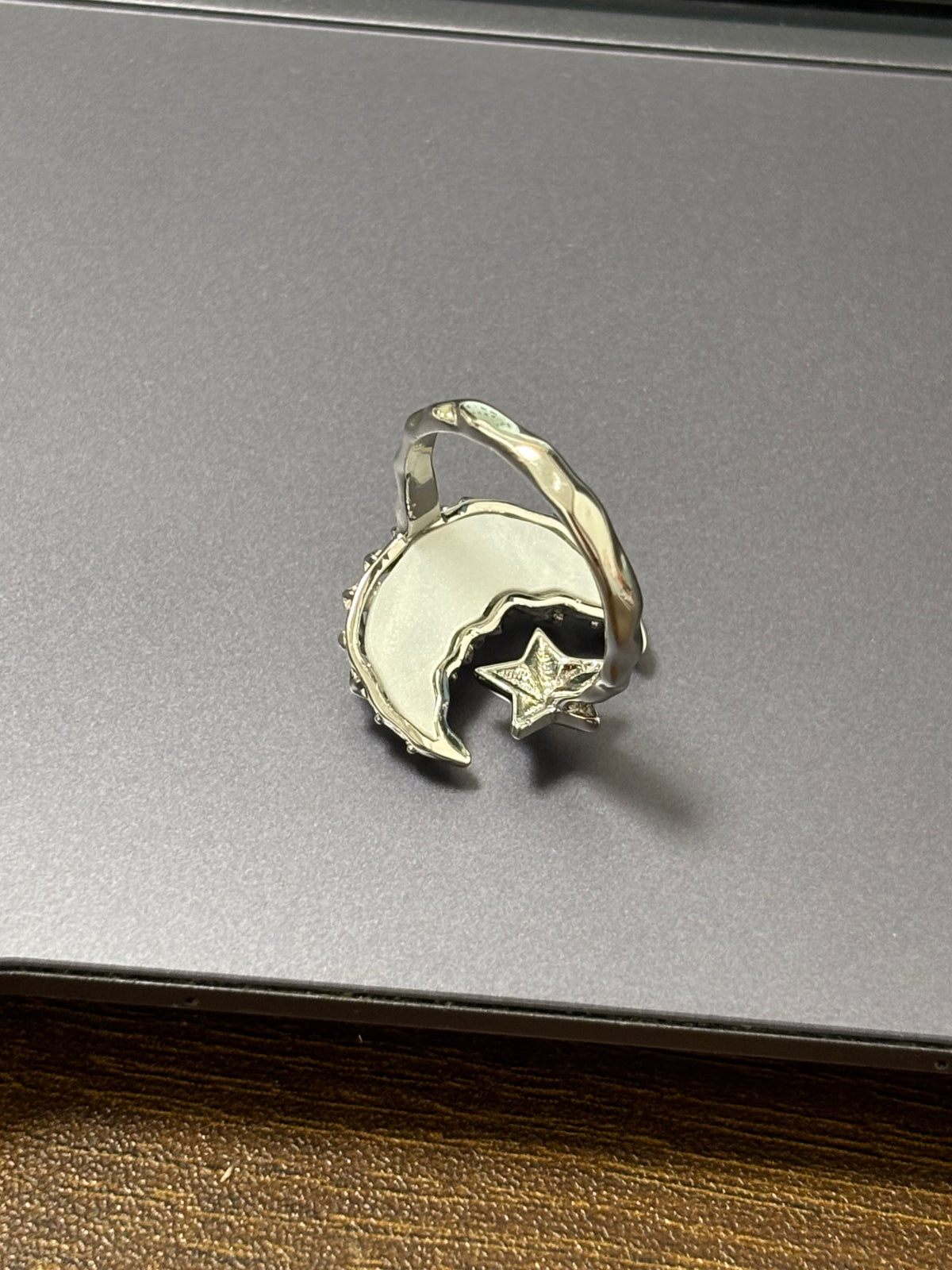 Columbina Vibe Blue Moon Star Adjustable Ring
