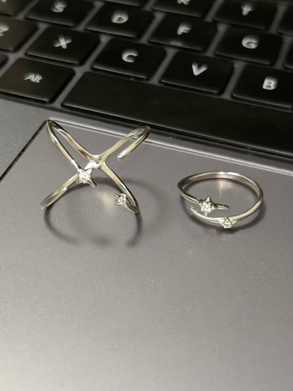 S925 Silver Designer Star Thumb Ring
