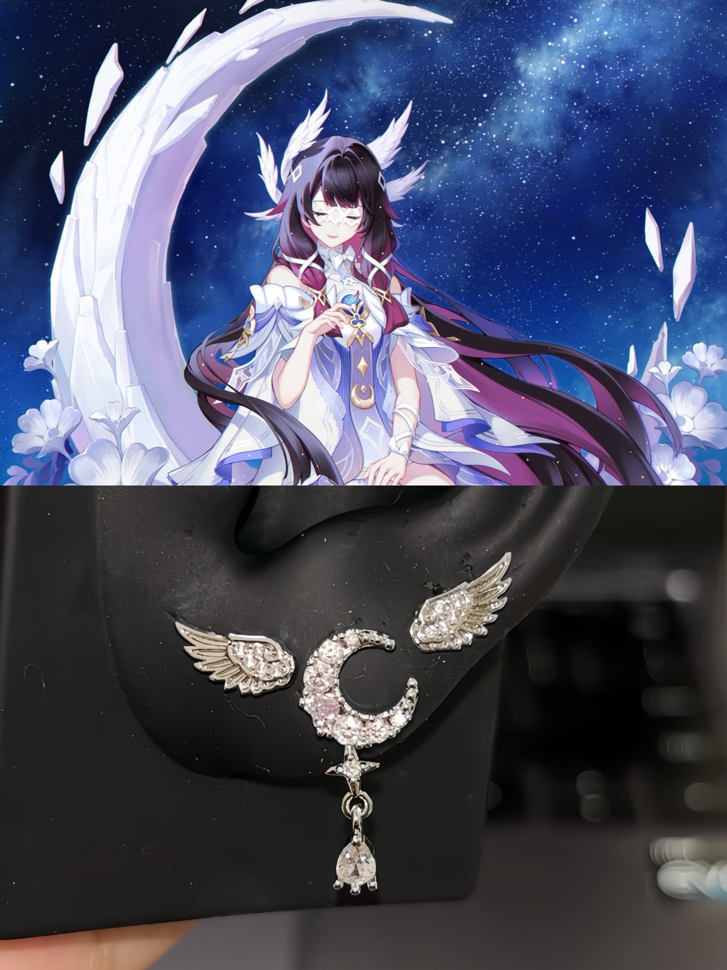Columbina Inspired Designer Earrings · Fan-made Genshin