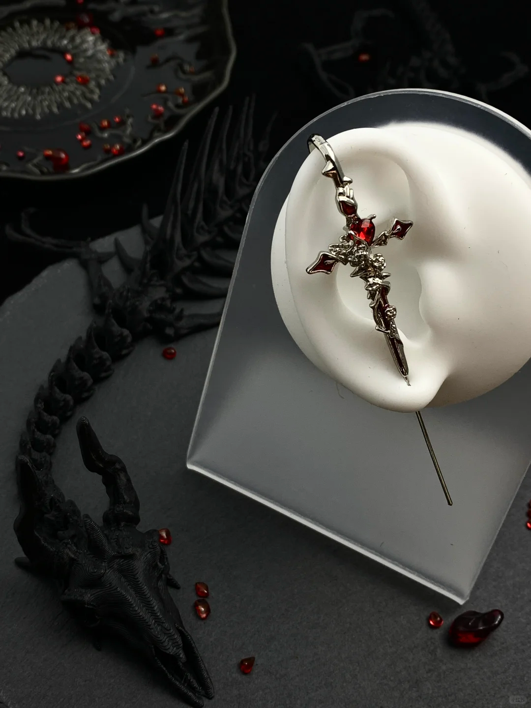 Gothic Y2K Unisex Gefallener Engel Schwert Legierung Ohrstecker