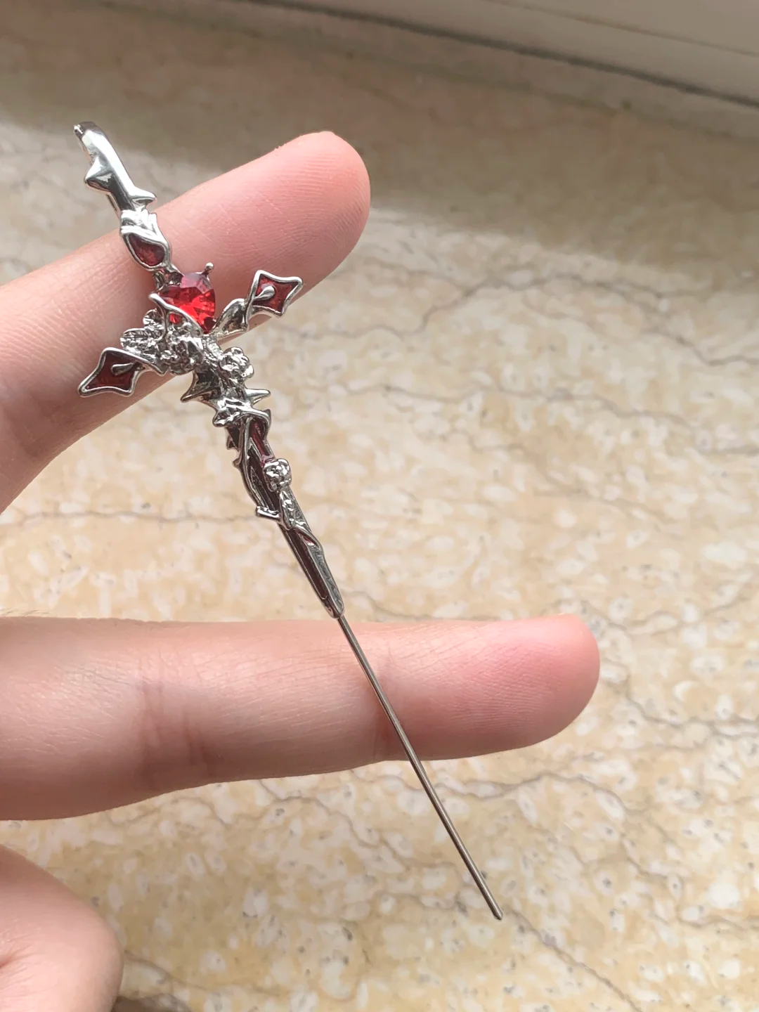 Gothic Y2K Unisex Gefallener Engel Schwert Legierung Ohrstecker