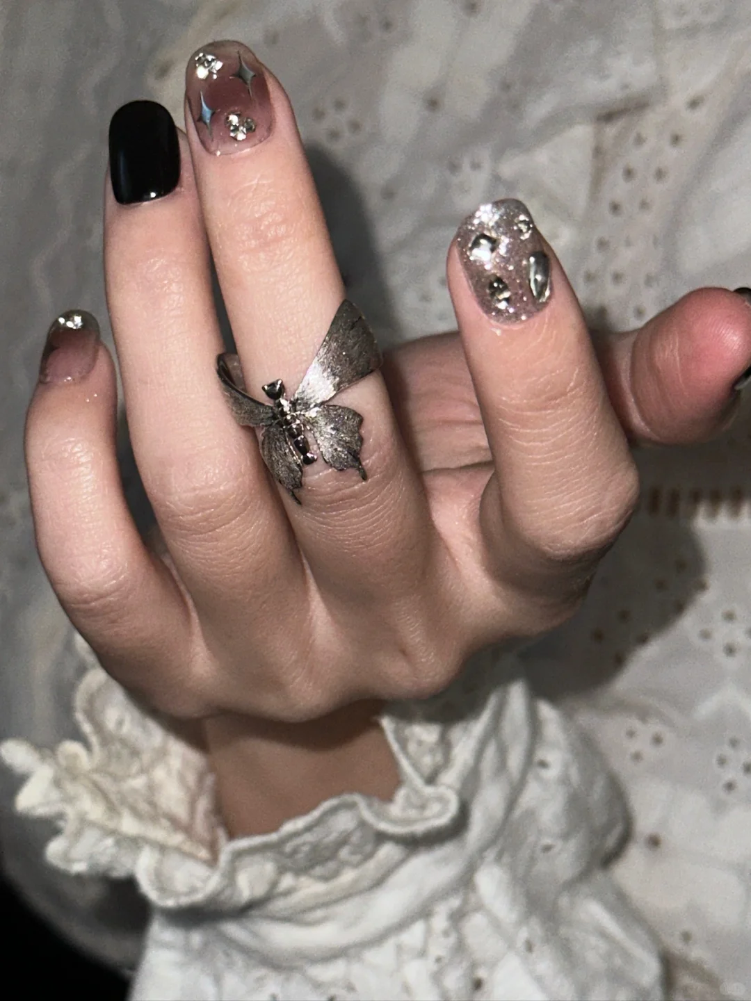 Designer S925 Silver Butterfly Ring