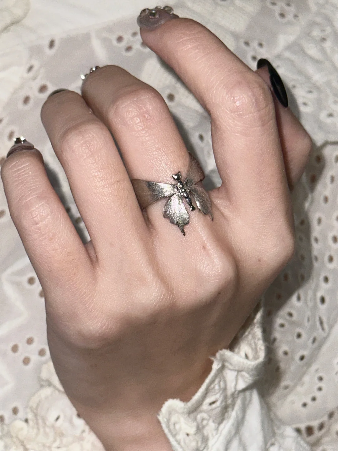 Designer S925 Silver Butterfly Ring