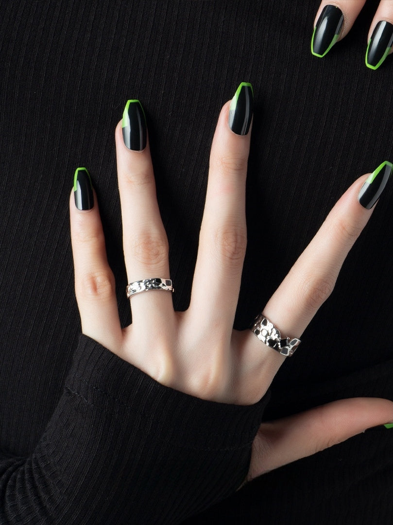 Designer Unisex Schwarz-Weiß Schachbrett Ring