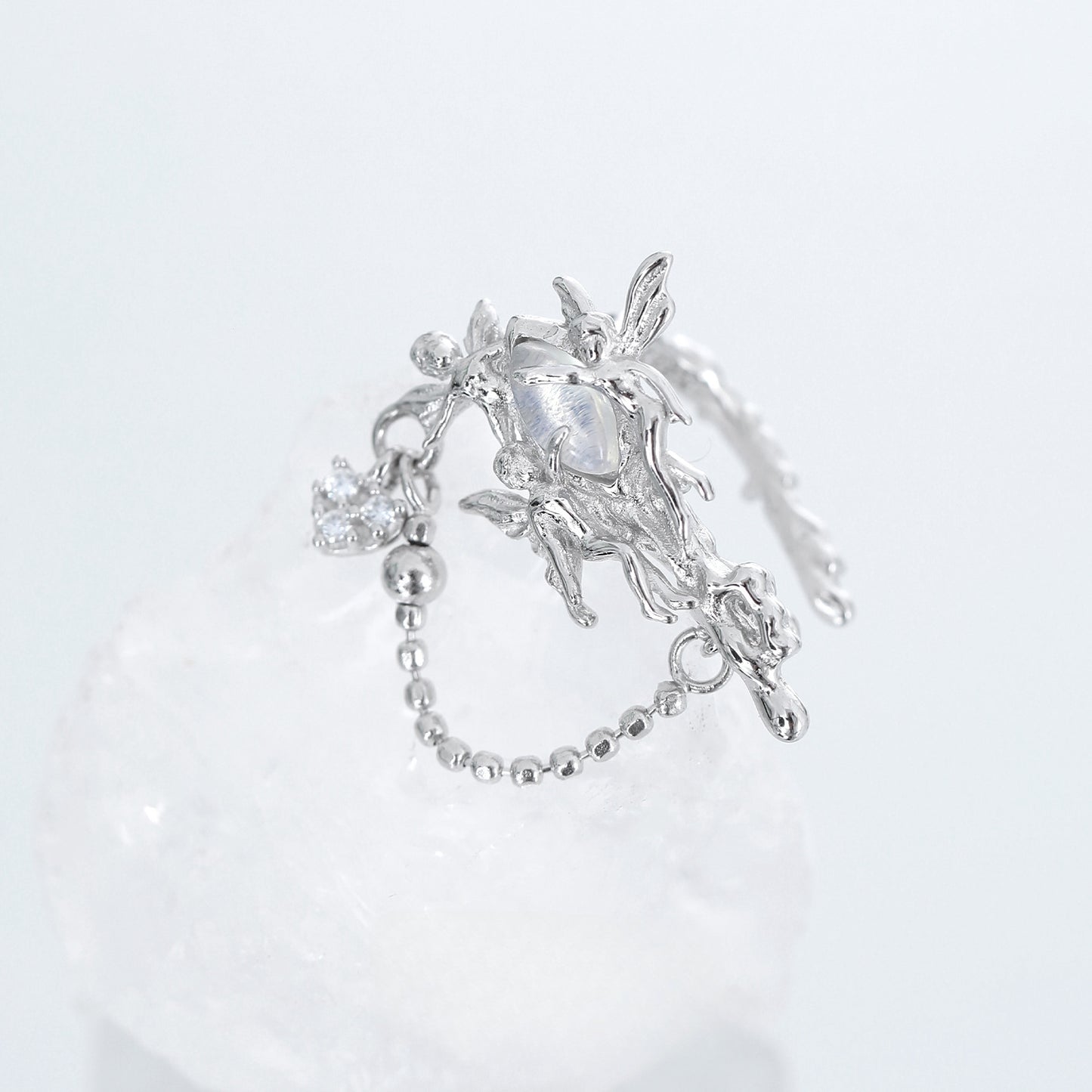 Schicke süße S925 Silber Opal Ohrringe