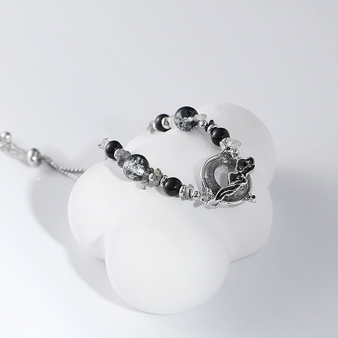 Designer-Perlenarmband mit Mond und Wolken im chinesischen Stil