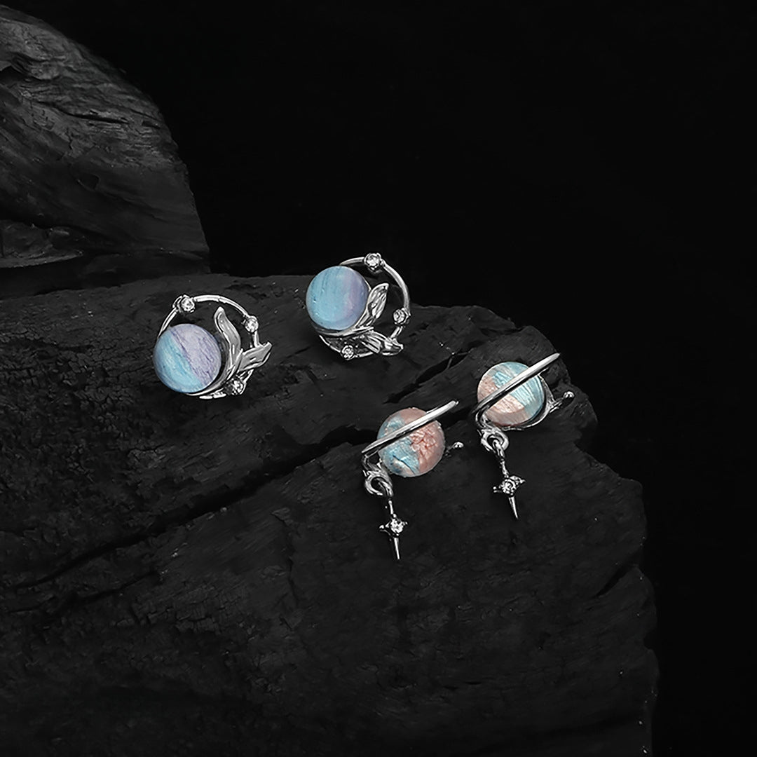 Süße Mädchen Blau Meerjungfrau Ohrstecker