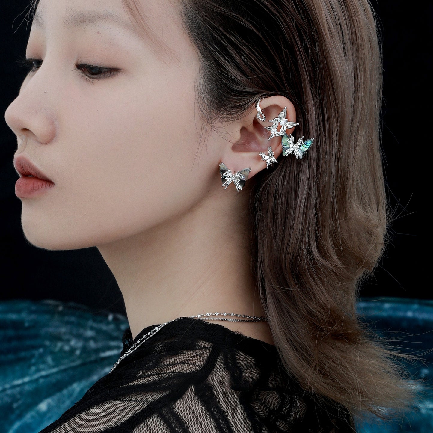 Designer Schmetterling High-End Sweet &amp; Cool Girl Ohr Manschette 