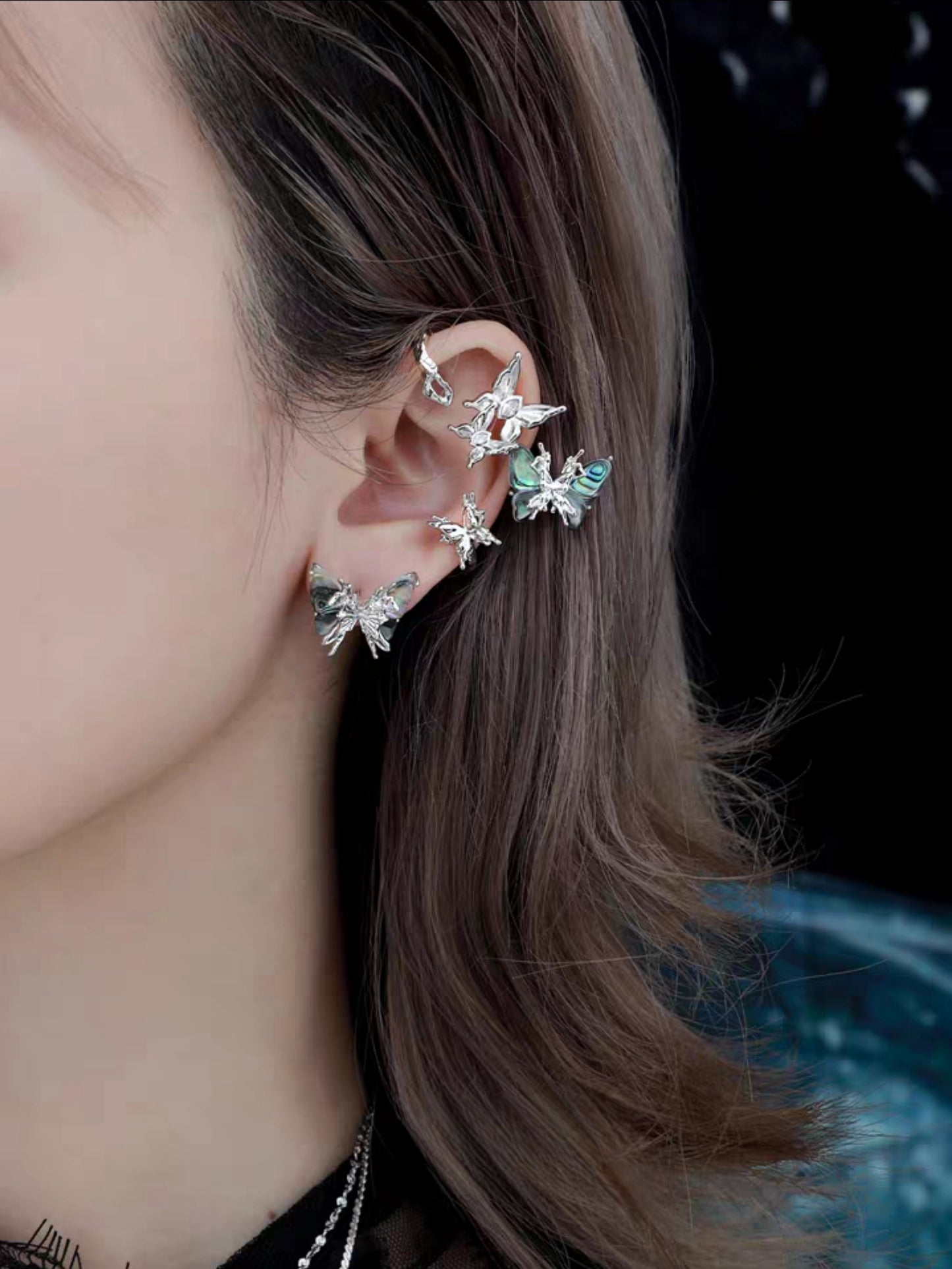 Designer Schmetterling High-End Sweet &amp; Cool Girl Ohr Manschette 