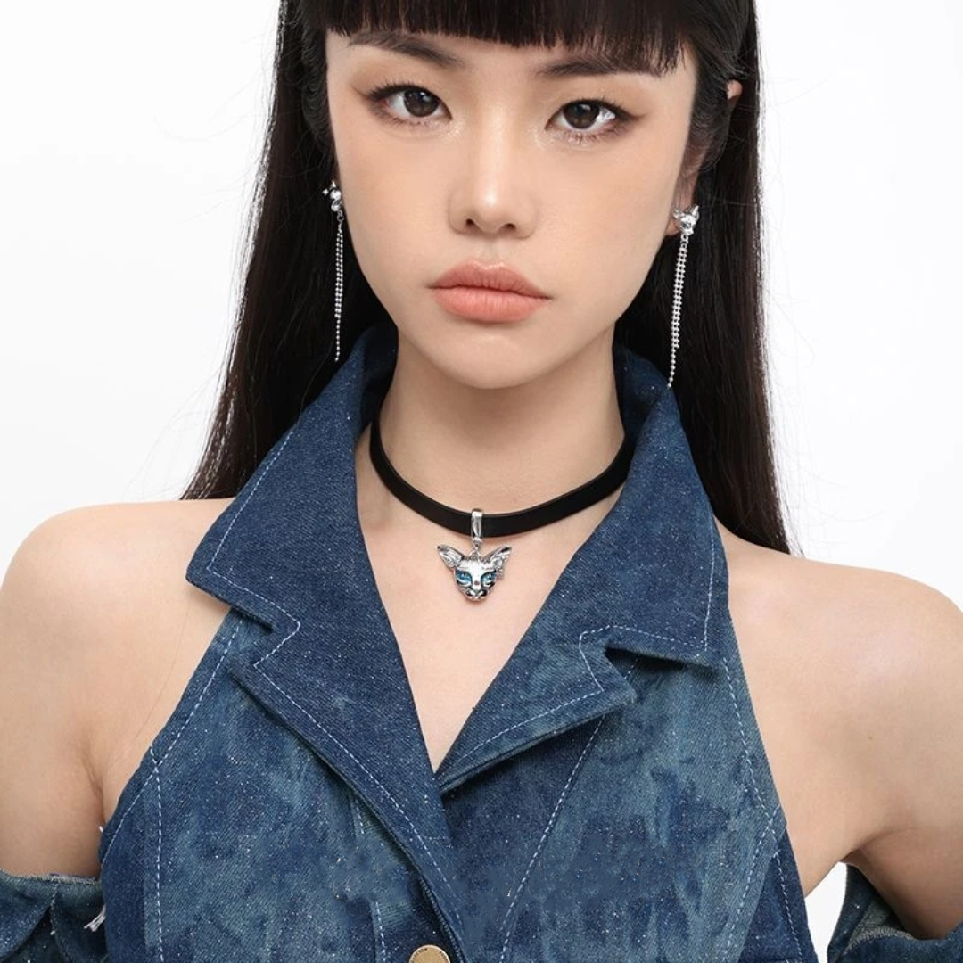 Y2K Süßes Devon Rex Katzen Halsband