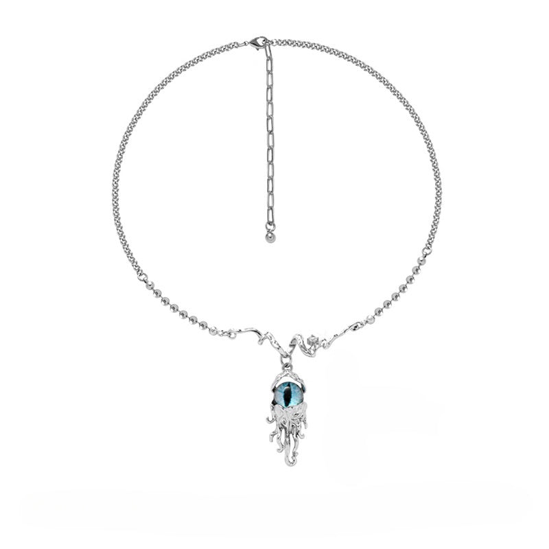 Designer-Halskette mit blauem Teufelsauge