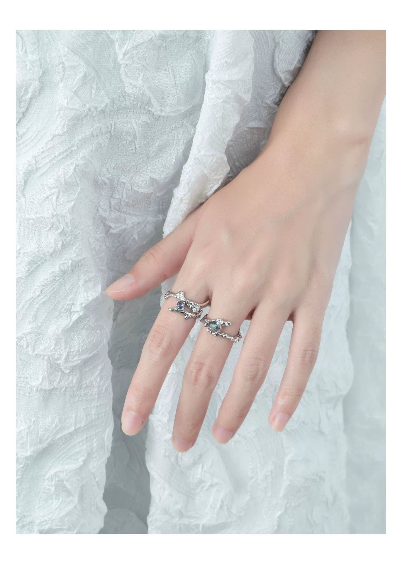 Designer Unisex Spezial-Interesse Strass verstellbarer Ring