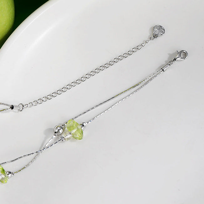 Y2K Sweet Green Apple Double Layer Necklace