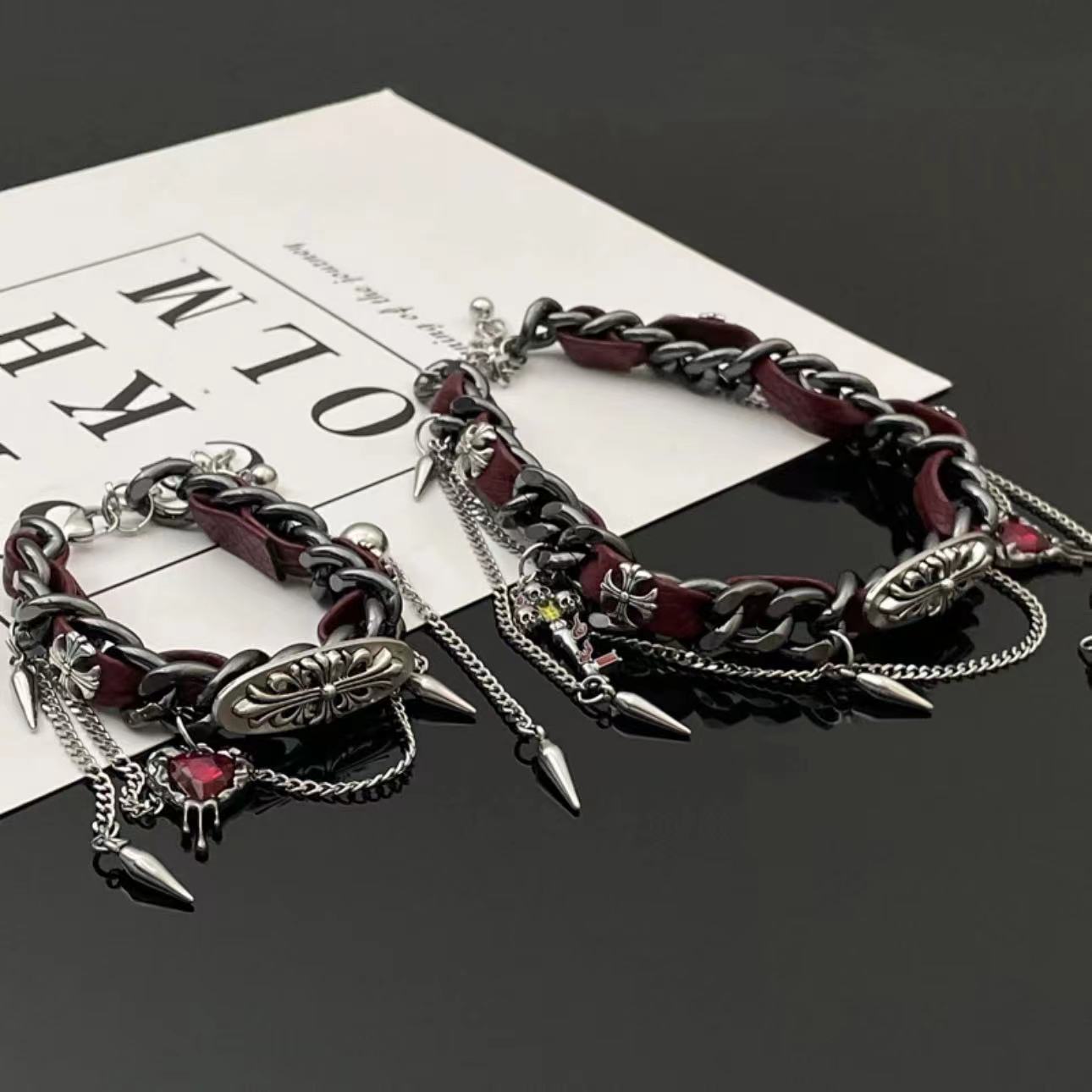 Chic Vintage Gothic Love Necklace & Bracelet