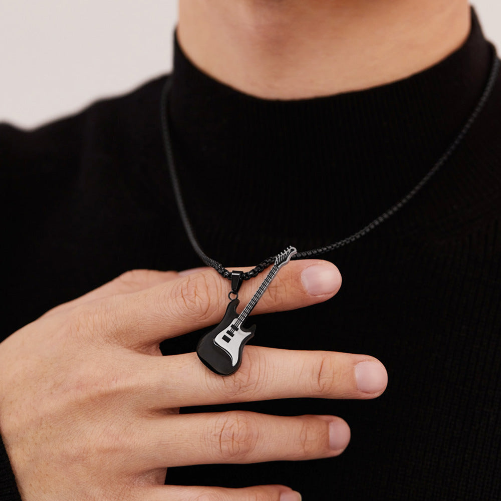 Stainless Steel Guitar Necklace