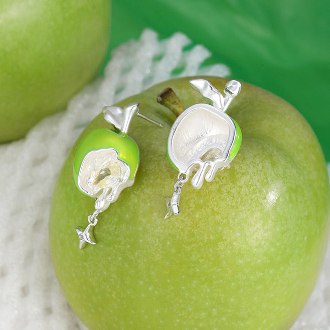 Y2K Sweet Green Apple Stud Earring