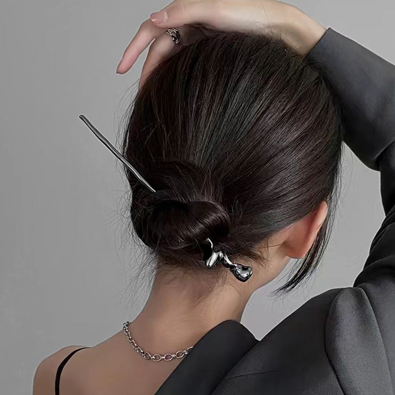 Designer Einfache Künstlerische Metall Unisex Haarnadel