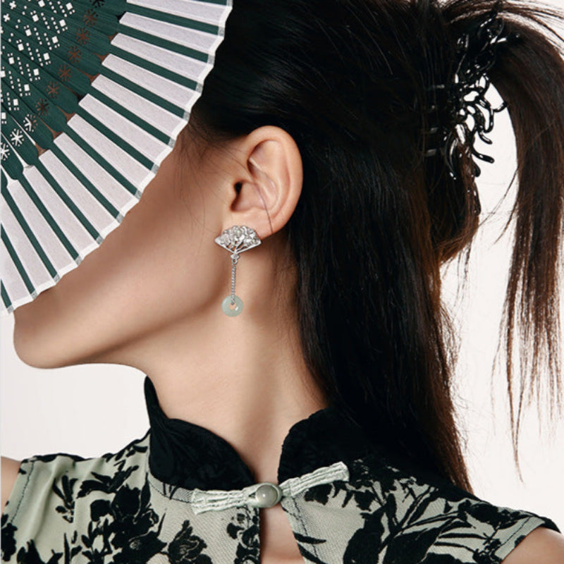 Y2K Fan Asymmetrical Earrings