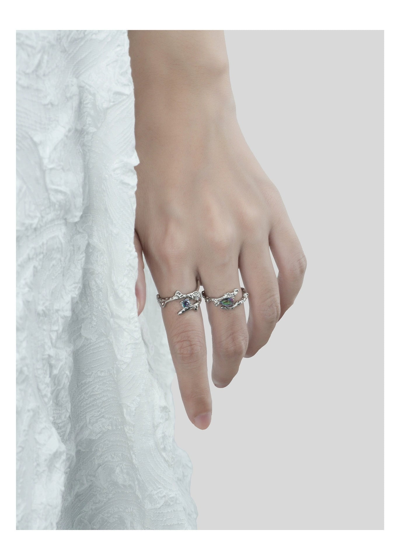 Designer Unisex Spezial-Interesse Strass verstellbarer Ring