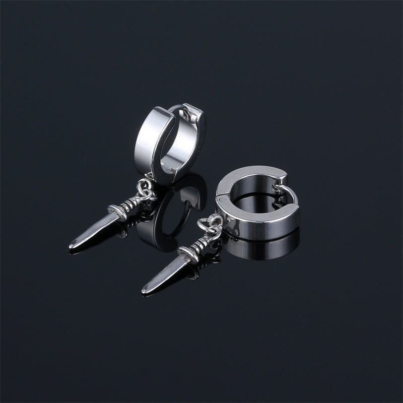 Simple Unisex Dagger Earrings