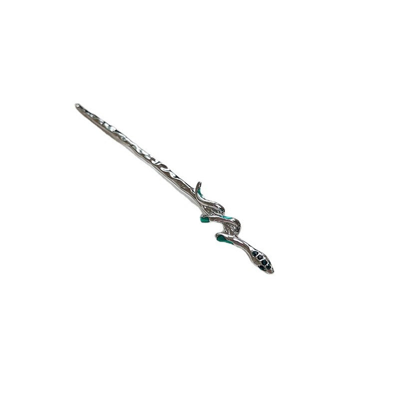 Einfache Haarnadel mit Schlangenmotiv für langes Haar für Damen