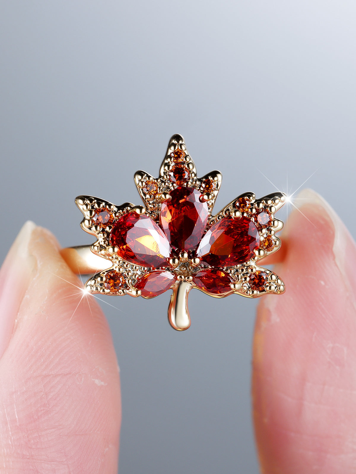 Kazuha Inspired Maple Leaf Rings