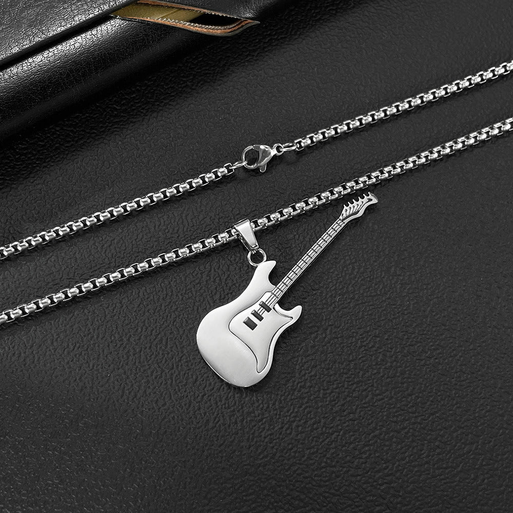 Stainless Steel Guitar Necklace