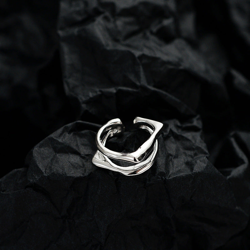 Unisex S925 Silber Einfache Doppelschichten Einzigartige Ohrmanschette (einzeln)