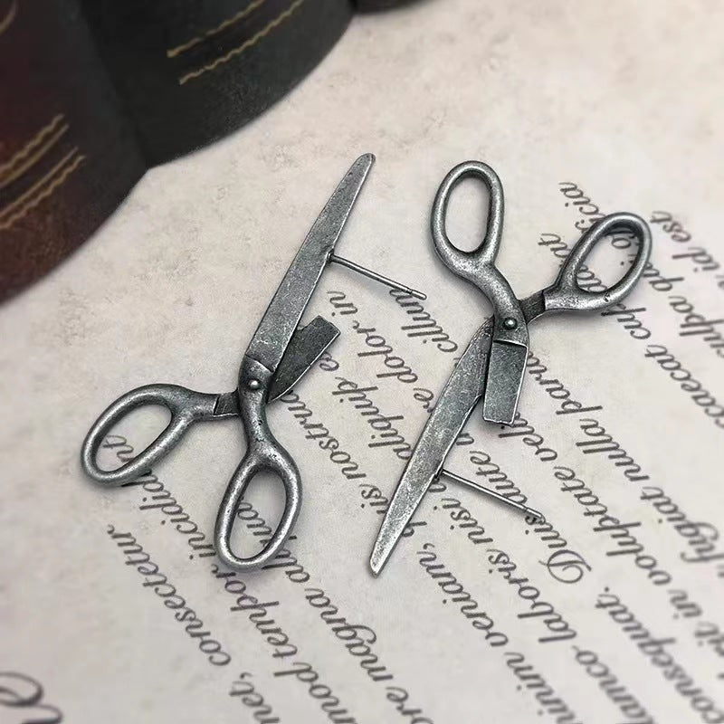 Alloy Vintage Scissor Earrings