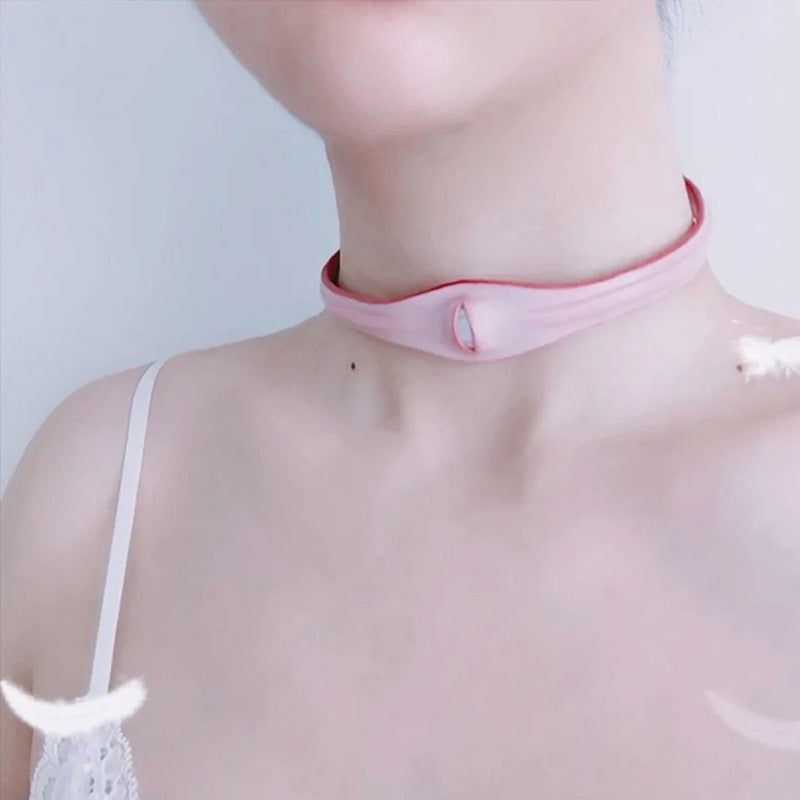 Punk Handgemachtes Rosa Evil Eye Armband Choker