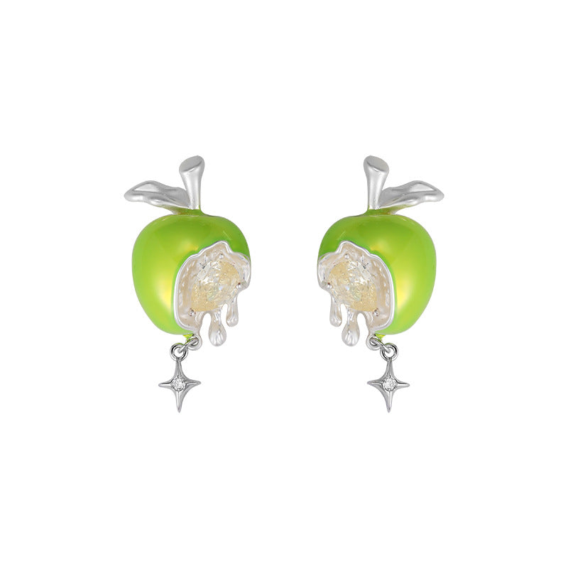 Y2K Sweet Green Apple Stud Earring