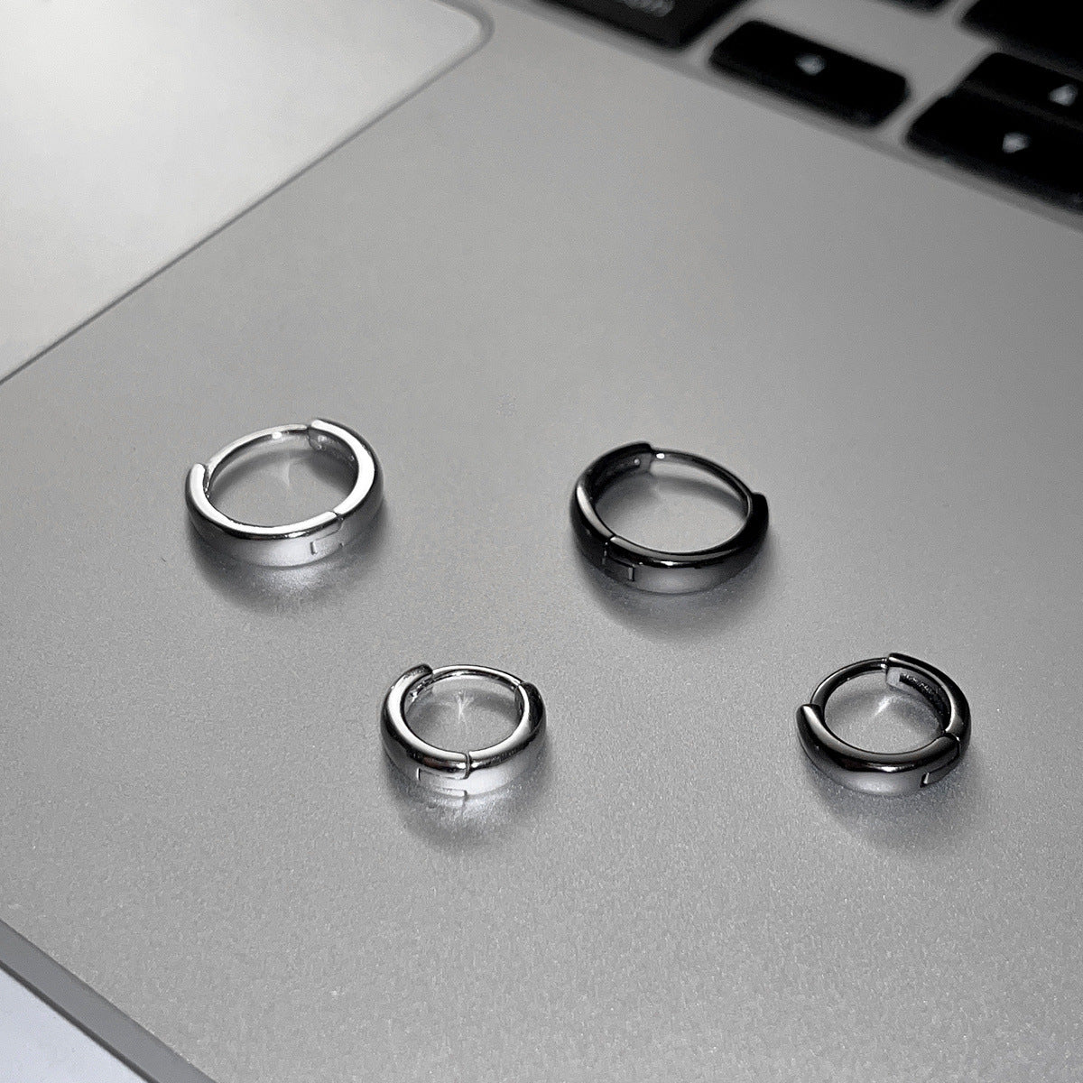 Schlichte S999 Silber Unisex Creolen