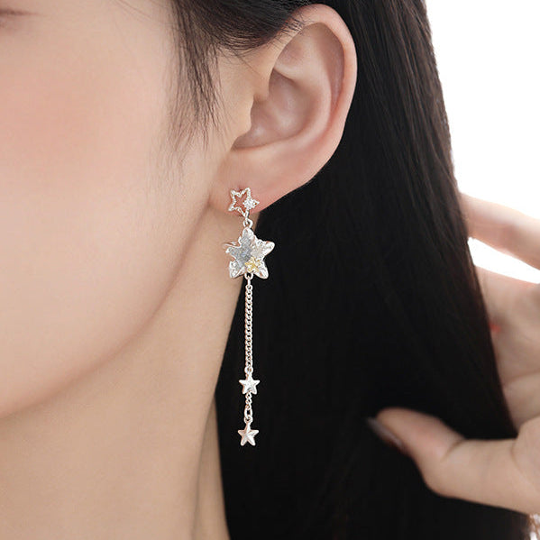 Y2K Fresh Shining Star Tassel Earring