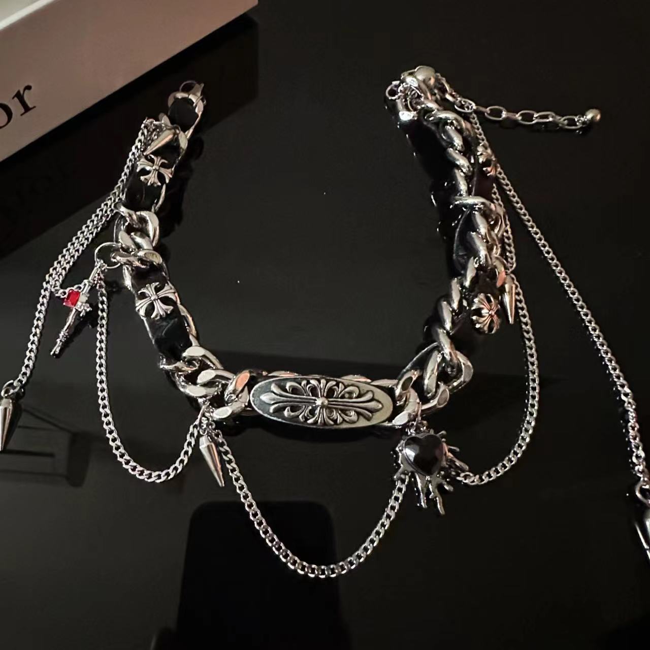 Chic Vintage Gothic Love Necklace & Bracelet