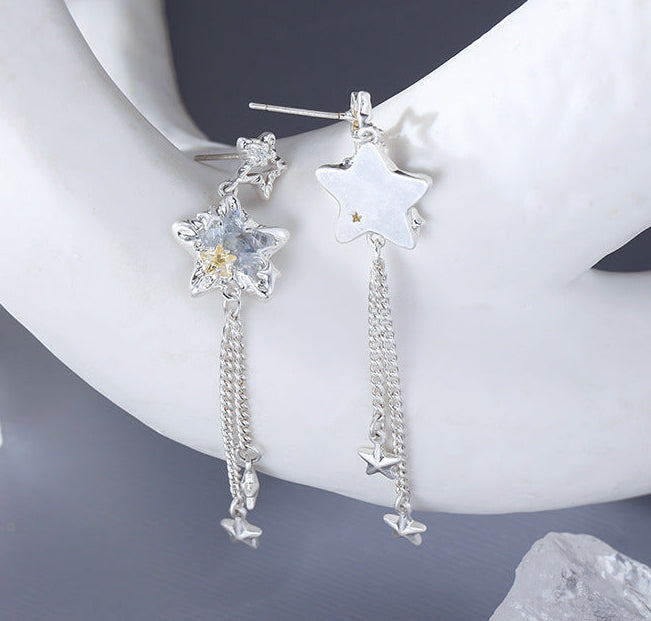 Y2K Fresh Shining Star Tassel Earring
