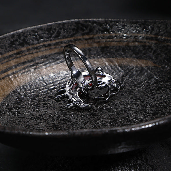 Goth Blood Moon Adjustable Ring