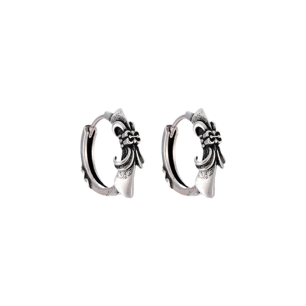 Goth Unisex Vintage Iris Hoop Earrings