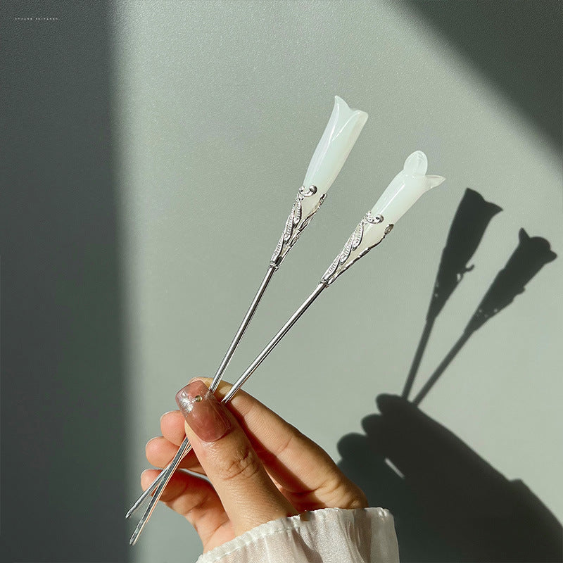Mulan Hanfu Simple Flower Hairpin