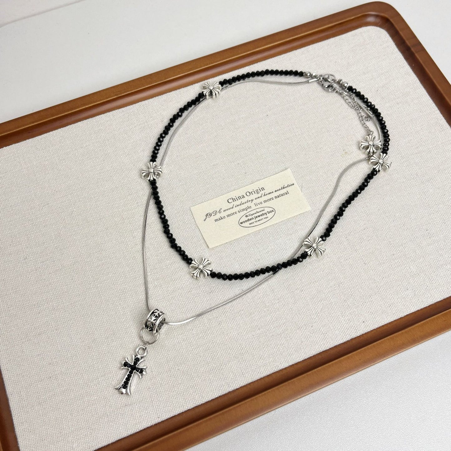 Y2K Chic Girl Designer Kreuz Chooker Halskette