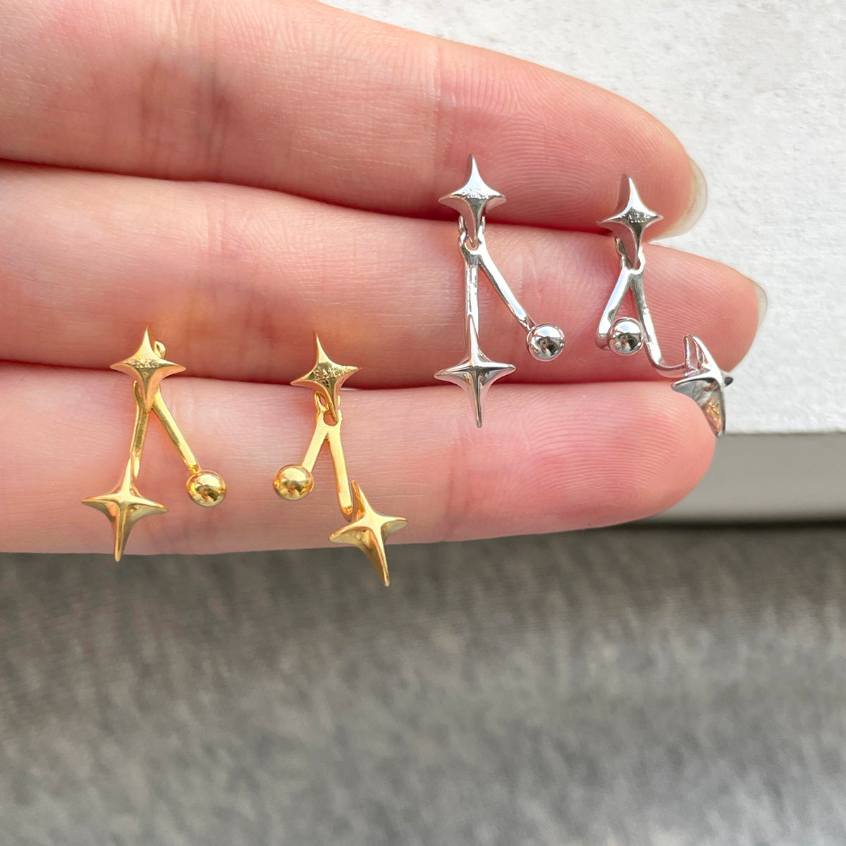 Y2K Designer Star Stud Earrings