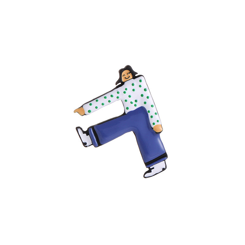 Y2K Niedliche Designer Ohrstecker mit lustigen Leuten