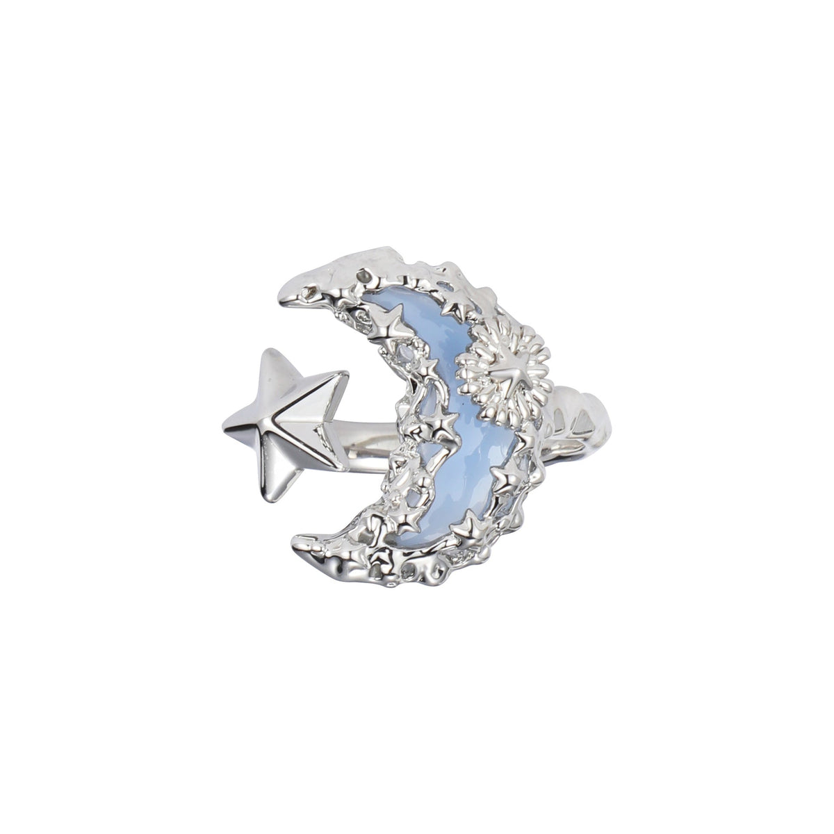 Columbina Vibe Blue Moon Star Adjustable Ring