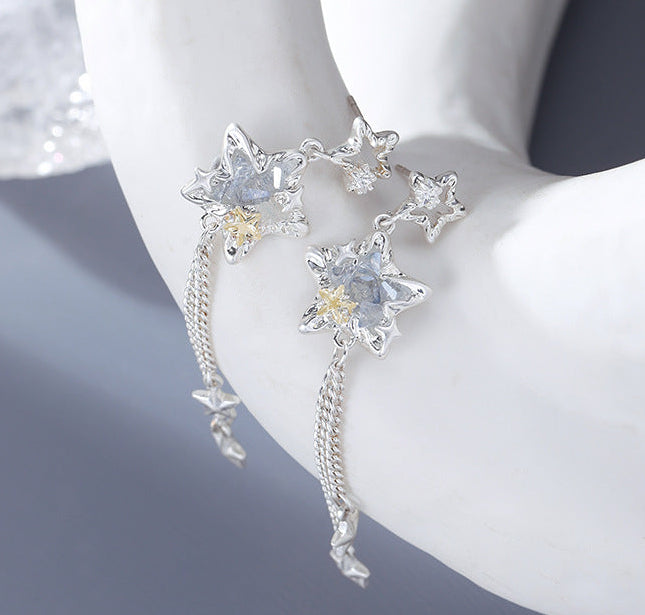Y2K Fresh Shining Star Tassel Earring