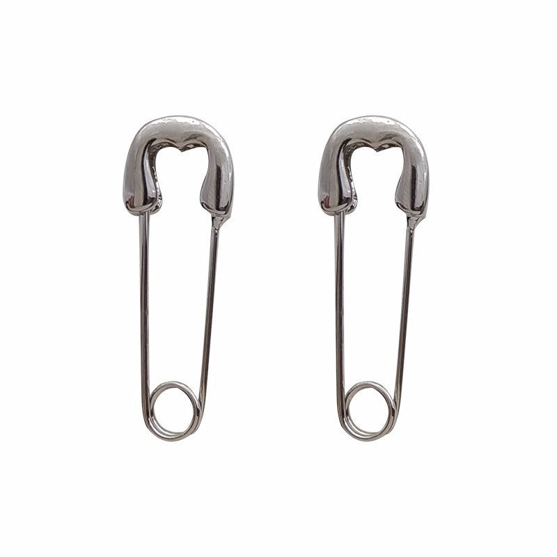 Unisex Designer Silber Pin Ohrstecker