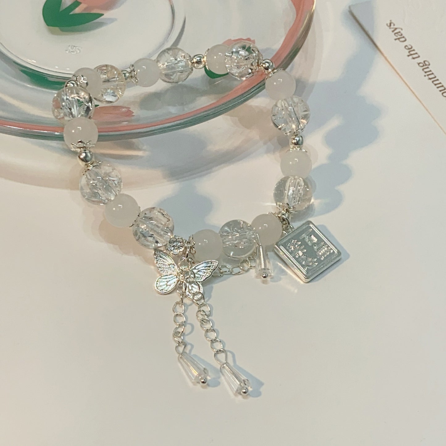 Xie Lian &amp; Hua Cheng – Armband mit Schmetterlingsquaste und roten Perlen